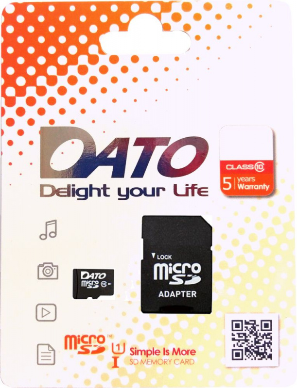 Флэш-карта microSDHC 16 GB Dato (Class 10 UHS-I U1, 40 MB/s 10 MB/s черный) [ DTTF016GUIC10 ]