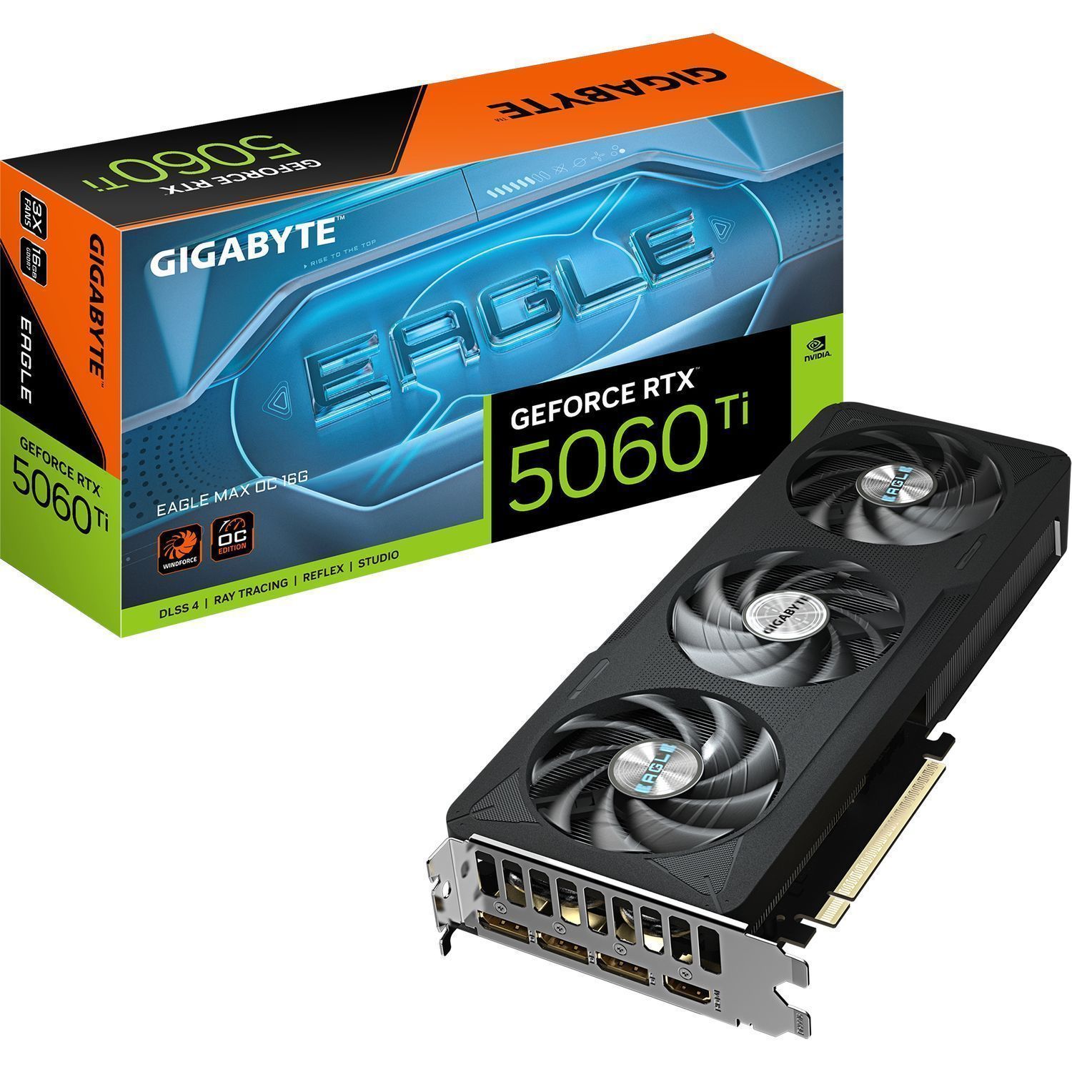 Видеокарта GIGABYTE GeForce RTX 5060 Ti EAGLE MAX OC (GV-N506TEAGLEMAX OC-16GD)
