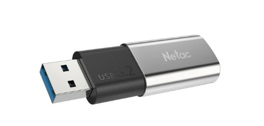 Флэш-накопитель 256GB NETAC US2 (серебристый, метал, 530/450 МБ/с, коннектор закрывается колпачком, USB 3.2 Gen2 Type-A) [ NT03US2N-256G-32SL ]