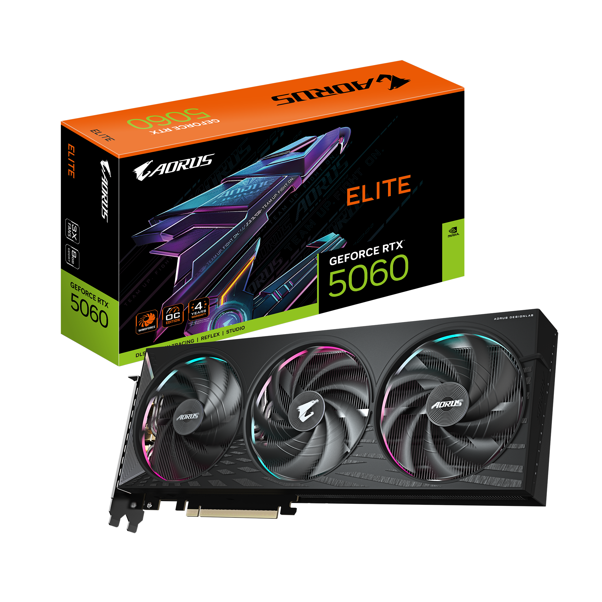 Видеокарта GIGABYTE GV-N5060AORUS E-8GD