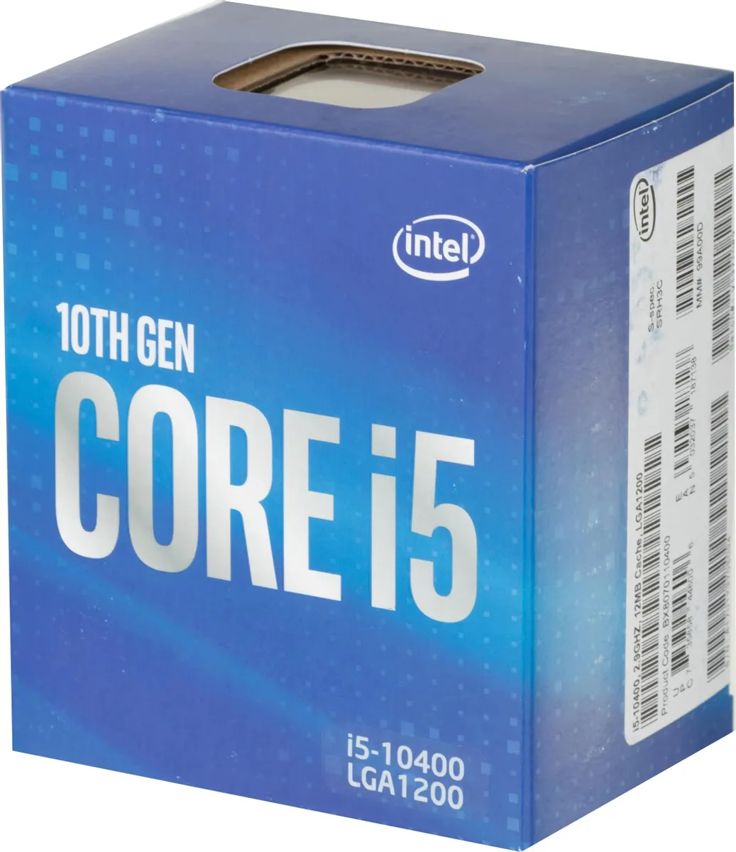 Процессор Intel Core i5 10400 OEM (S-1200, ядер: 6, потоков: 12, 2.9-4.3 GHz, L2: 1.5 MB, L3: 12 MB, VGA UHD 630, TDP 65W) CM8070104290715