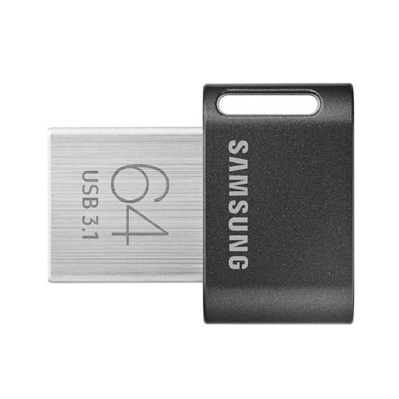Флэш-накопитель 64 GB Samsung FIT Plus (черно-серебристый, пластик, 300 MB/s 23.6x18.8x7.3 мм, водонепроницамость до 1 м, USB 3.0 Type-A) [ MUF-64ABAPC ]