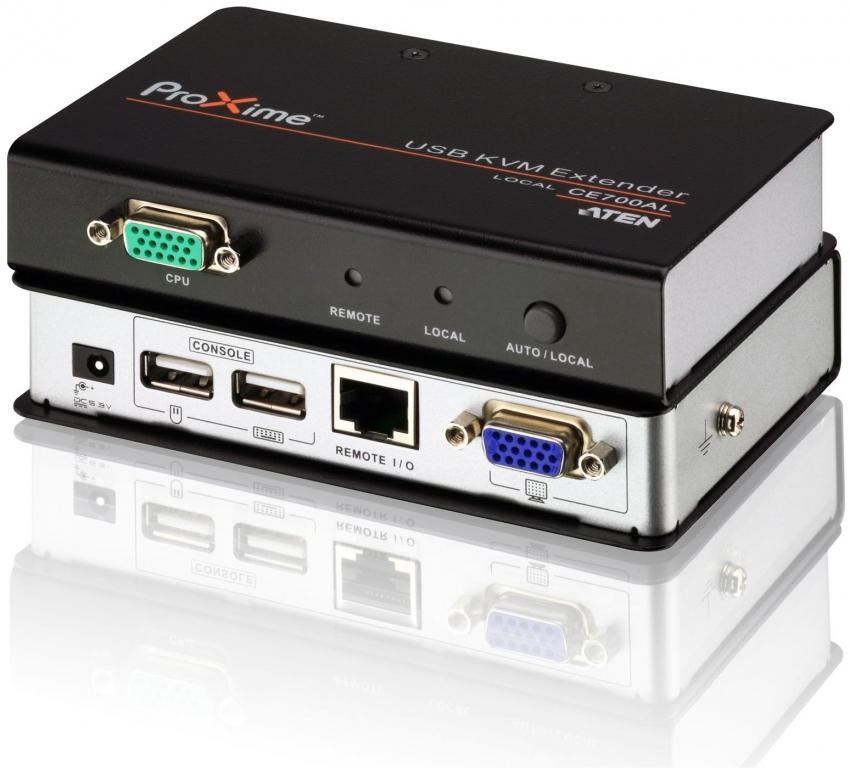 Удлинитель ATEN CE700A-AT-G (1 x USB KVM-удлинитель (локальное устройство), 1 x USB KVM-удлинитель (удаленное устройство), 1 x USB KVM-кабель (1,8 м),