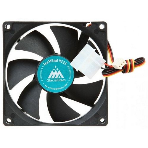 Вентилятор для корпуса GlacialTech IceWind 9225 (1500 rpm, Min: 20 dBA, Max: 20 dBA, 1 вентилятор, 95x95x25 мм, 33.7 CFM, 3-pin / Molex, Sleeve bearin