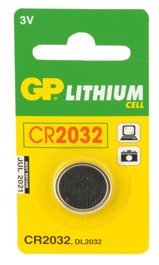 Батарейка 2032 GP Lithium CR2032 (1 шт) [ GP CR2032-8C1 ]