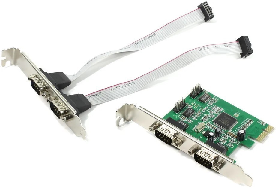 Контроллер мультипортовый Espada FG-EMT04A-1-BU01 (PCI Express 1x, 4xCOM RS-232, чипсет Moschip MCS9900CV-AA, Low Profile) [ FG-EMT04A-1-BU01 ] (OEM)