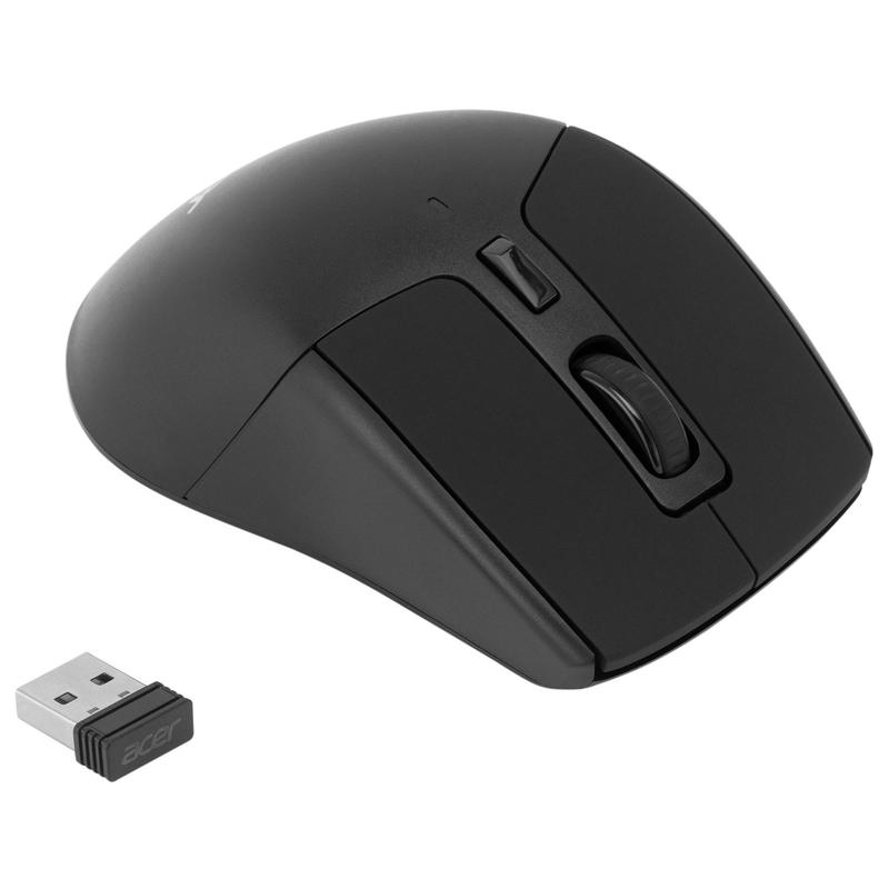 Мышь беспроводная Acer OMR170 (черный, USB, оптическая, 1600 dpi, 6 кл., AA, Bluetooth/RF) [ ZL.MCEEE.00N ]