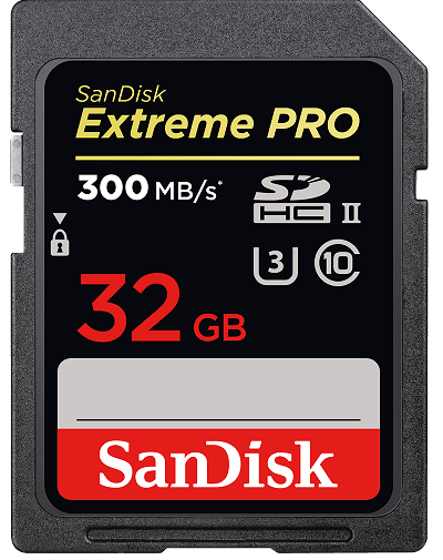 Флэш-карта SDHC 32 GB SanDisk Extreme PRO (Class UHS-II U3, 300 MB/s 260 MB/s черный) [ SDSDXPK-032G-GN4IN ]