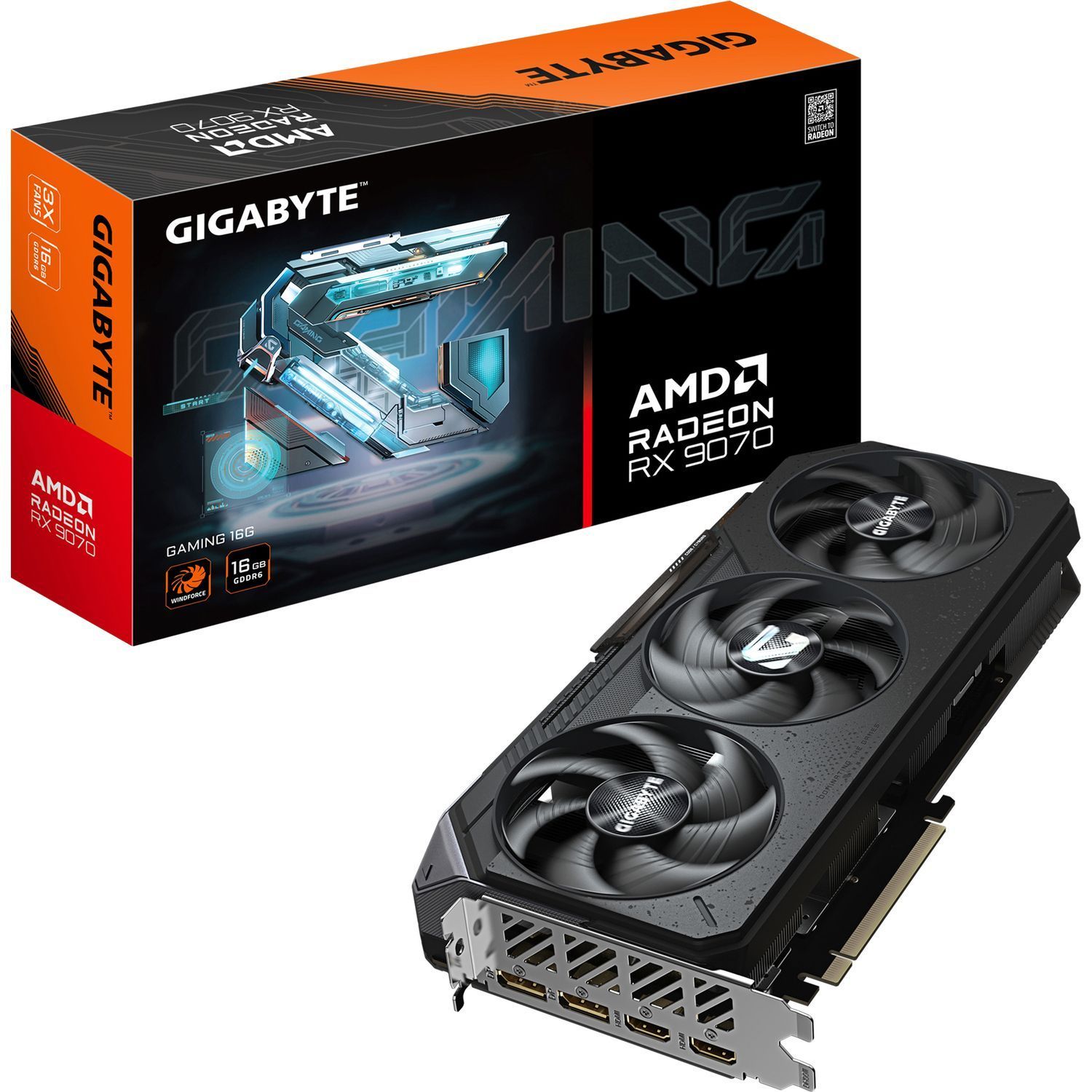 Видеокарта Gigabyte Radeon RX 9070 GAMING 16G (GV-R9070GAMING-16GD)