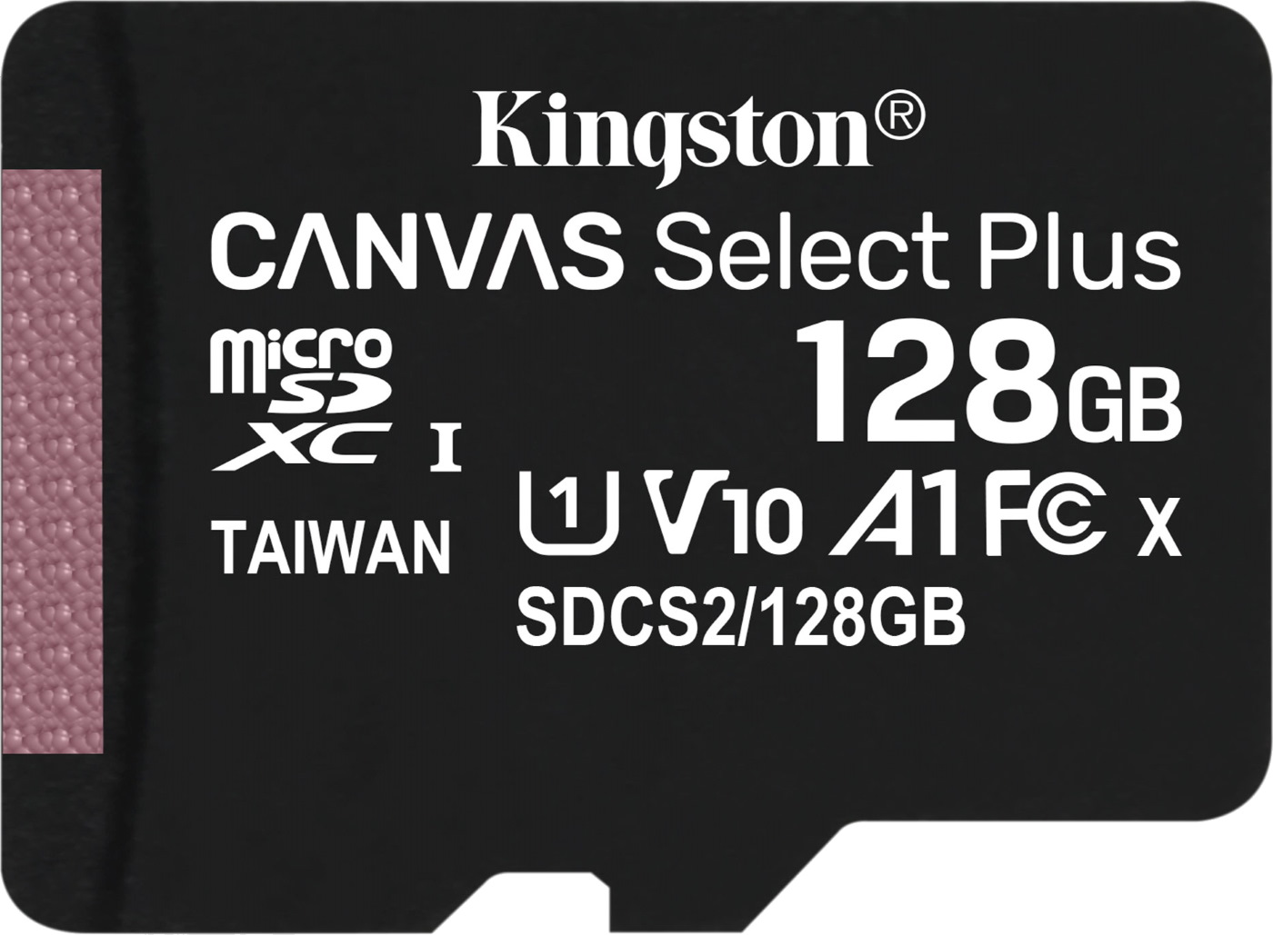 Флэш-карта microSDXC 128 GB Kingston Canvas Select Plus (Class 10 UHS-I U1 / V10 / A1, 100 MB/s 10 MB/s черный) [ SDCS2/128GBSP ]