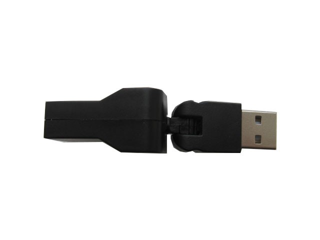 Переходник USB 2.0 Orient (USB Type A (male) - USB Type A (female), поворотный 360 град., whistle Sharp)