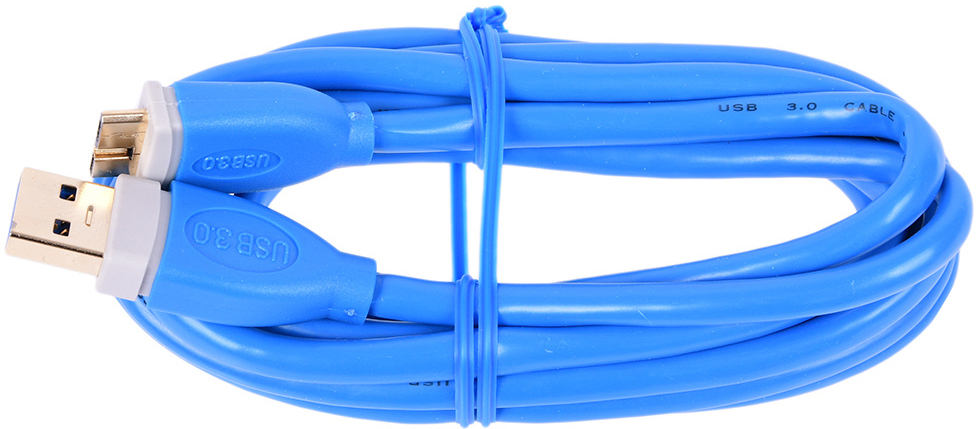Кабель microUSB 3.0 HAMA (USB Type A (male) - USB Type micro-B (male), 1.8 м, синий, позолоченные контакты, экранирование, не совместим с устройствами