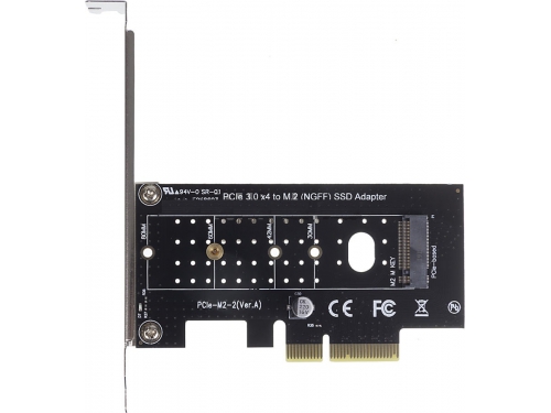Плата расширения M2 ASIA PCIE M2 NGFF M-KEY (PCI Express 4x, внутренний порт M.2 Key M Key NVMe, поддержка SSD до 110 мм(22110)) [ ASIA PCIE M2 NGFF M