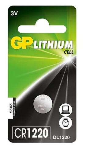 Элемент питания GP CR1220  (DL1220)  литиевый (1шт) 3В