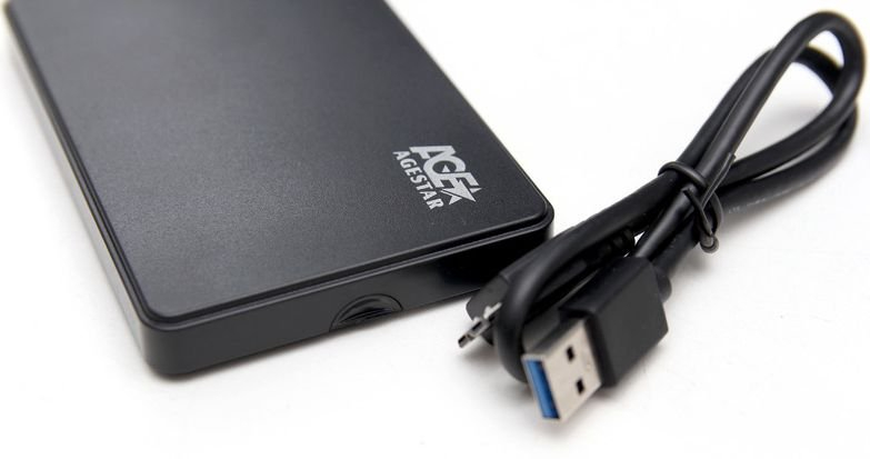 Внешний кейс для HDD 2,5" AgeStar 3UB2P2 (2.5", SATA, USB 3.0, черный, пластик, 133x74x15) [ 3UB2P2-BLACK ]