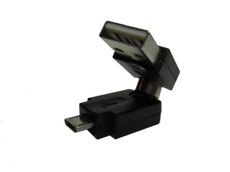 Переходник USB 2.0 (USB Type A (male) - USB Type micro-B (male), поворотный 360 град.)