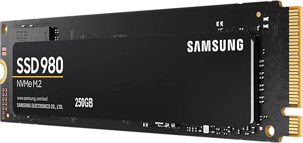 Накопитель SSD M.2 250 GB Samsung 980 Series (MZ-V8V250BW) Retail (2900 МБ/сек, 1300 МБ/сек, read: 230000 IOPS, write: 320000 IOPS, без буфера, PCI-Ex