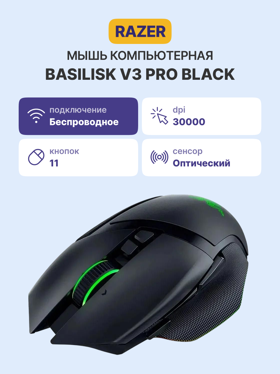 Игровая мышь Razer Basilisk V3 Pro - Black Razer Basilisk V3 Pro
