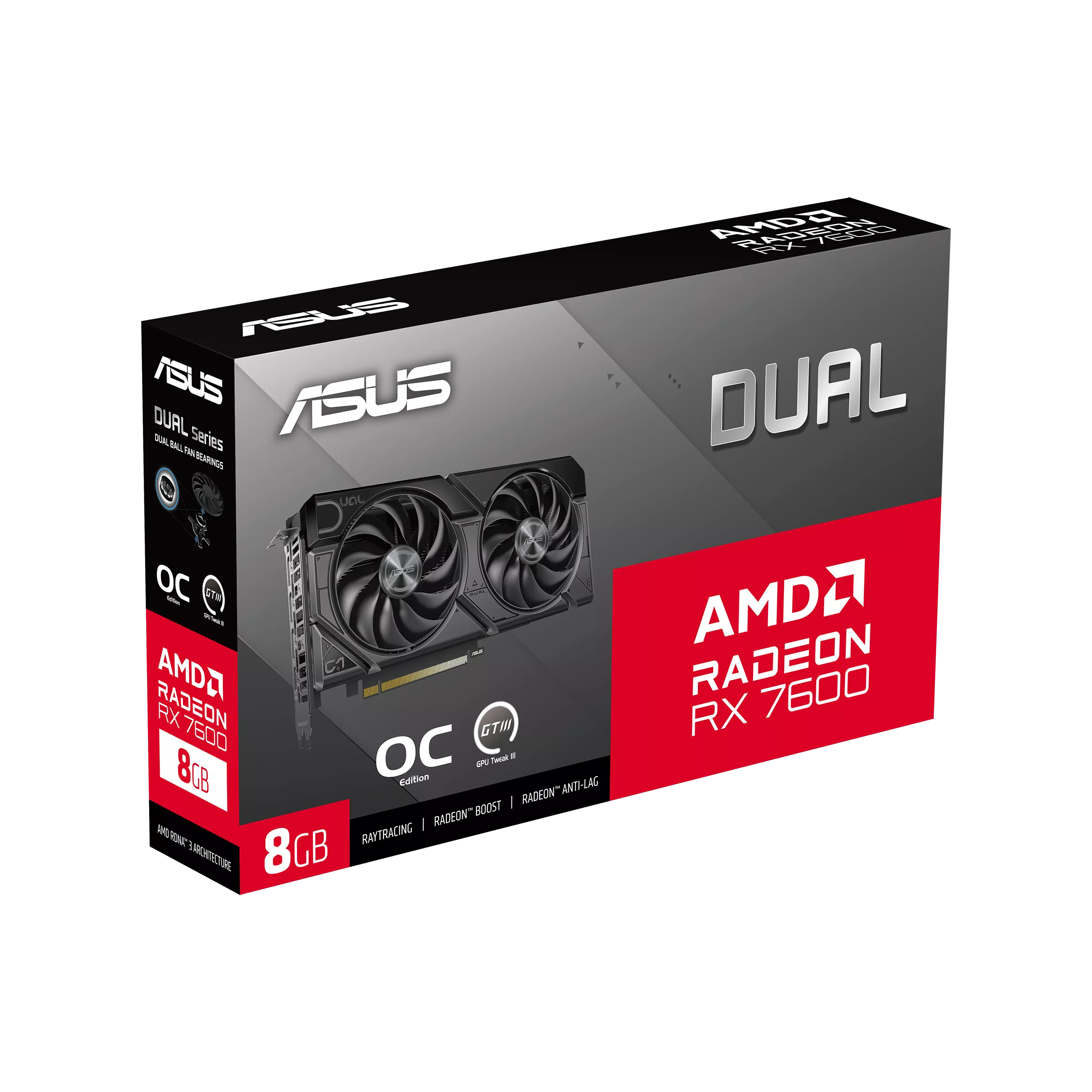 Видеокарта ASUS DUAL-RX7600-O8G-EVO