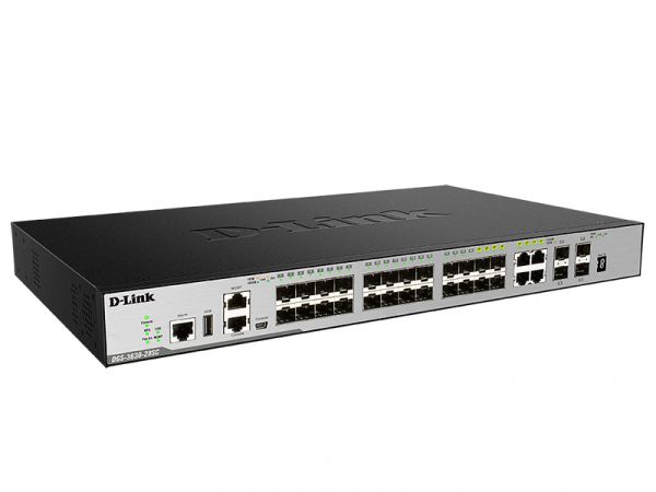 Коммутатор управляемый 3 уровня D-Link DGS-3630-28SC/A2ASI (20 1000Base-X SFP ports and 4 100/1000Base-T/SFP combo-ports and 4 10GBase-X SFP+ ports. 6
