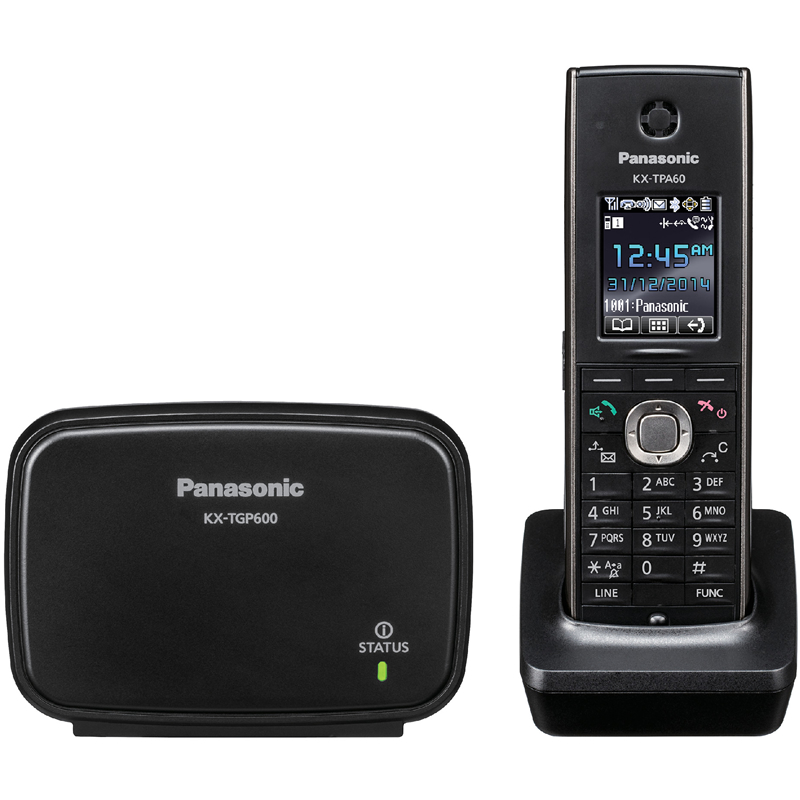 SIP-DECT телефон Panasonic KX-TGP600 (черный, до 8 трубок,  Поддерживаемые кодеки: G.722 , Записная книжка на 500 номеров, 1 Ethernet порт (10/100 Base-TX)) [ KX-TGP600RUB ]