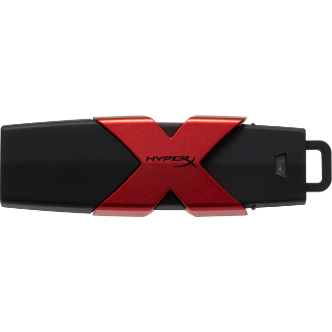Флэш-накопитель 128 GB Kingston HyperX Savage USB (черно-красный, пластик, 250 MB/s 350 MB/s 76x24x12 мм, коннектор закрывается колпачком, ударопрочна
