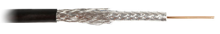 Кабель коаксиальный RG-11 Hyperline [  COAX-RG11-500 ] (75 Ом, жила - 14 AWG, черный ПВХ (от -20°C дo +80°C), общий диаметр 10.16мм, PVC, бухта 500м)