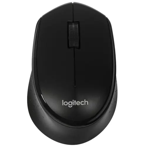 Мышь беспроводная мобильная Logitech M330 Silent Plus Black (черный, USB, оптика, 1000 dpi, 3 кл., эргономичный дизайн под правую руку) 910-004924
